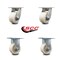 Service Caster 4 Inch Kingpinless Nylon Wheel Swivel Caster Swivel 2 Rigid, 2PK SCC-KP30S420-NYR-2-R-2 - alternate 5